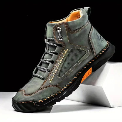 Men's Comfortable Handmade Leather Boots Orena Men's Comfortable Handmade Leather Boots Orena Shoes Field Green US 6.5 - UK/AU 6 - EU 39 