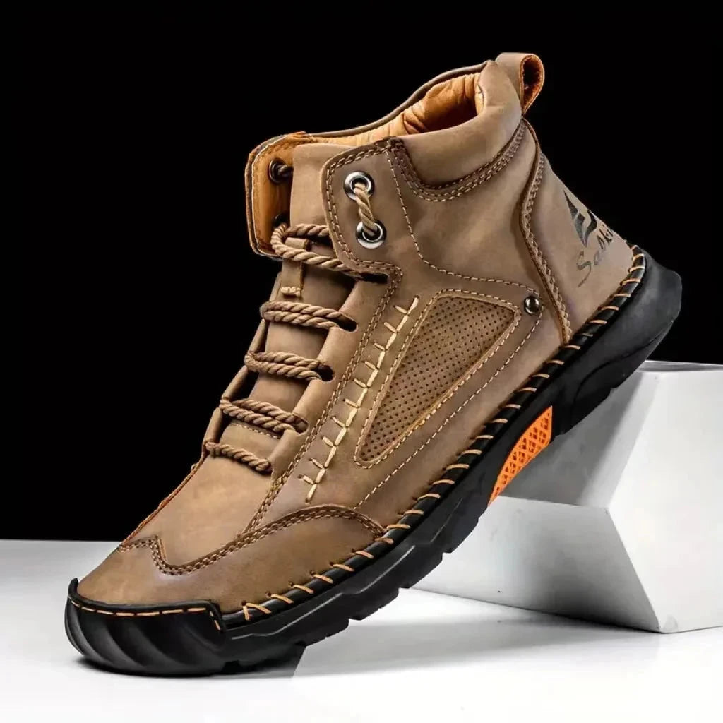 Men's Comfortable Handmade Leather Boots Orena Men's Comfortable Handmade Leather Boots Orena Shoes Field Khaki US 6.5 - UK/AU 6 - EU 39 