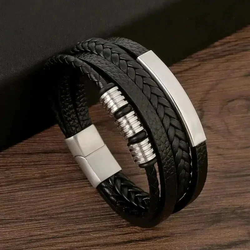 Noctis Brace – Elegant Men’s Leather Bracelet Noctis Brace – Elegant Men’s Leather Bracelet Shoes Field Silver 
