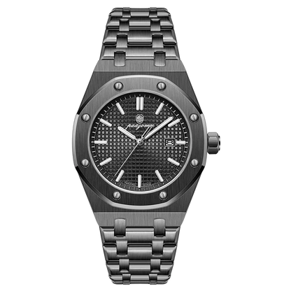 PAAZOMU Luxury Square Man Quartz Watch Waterproof Luminous Date Men's Watch High Quality Stainless Steel Business Men Watches Shoes Field Black Black 
