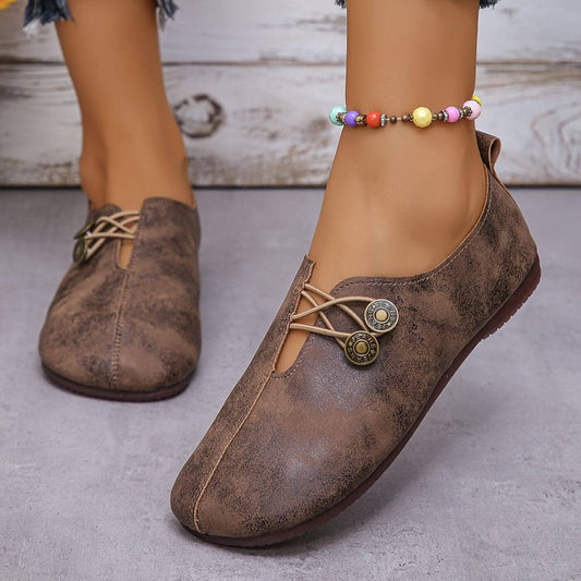 Retro Flat Shoes 2024 New Design Narrowband Loafers Women's Casual and Comfortable Solid Color Women's Shoes Zapatos De Mujer Shoes Field 