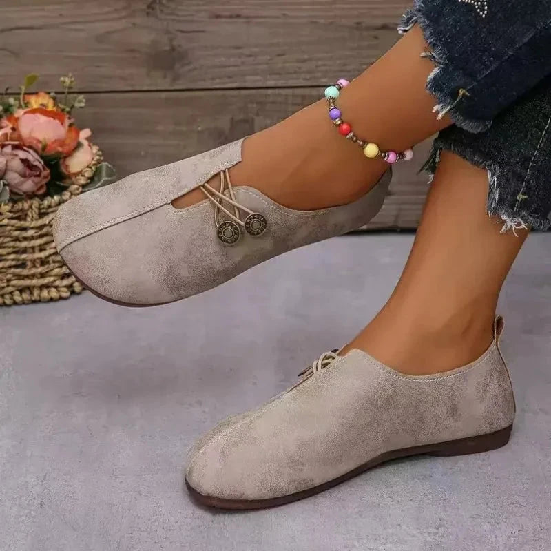 Retro Flat Shoes 2024 New Design Narrowband Loafers Women's Casual and Comfortable Solid Color Women's Shoes Zapatos De Mujer Shoes Field 