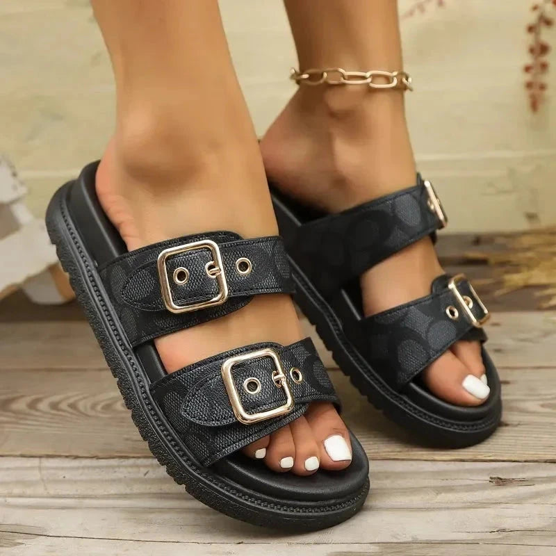 TrapMavelle – Stylish Double Strap Platform Sandals TrapMavelle – Stylish Double Strap Platform Sandals Shoes Field 