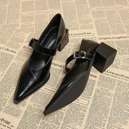 Velour Belle Women's Leather Heels Velour Belle Women's Leather Heels Shoes Field Black US 5 / UK-AU 3 / EU 35 