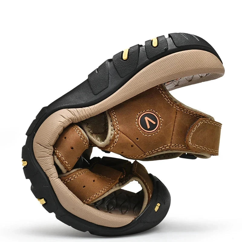 VentoRugged Men's Leather Sandal VentoRugged Men's Leather Sandal Shoes Field 