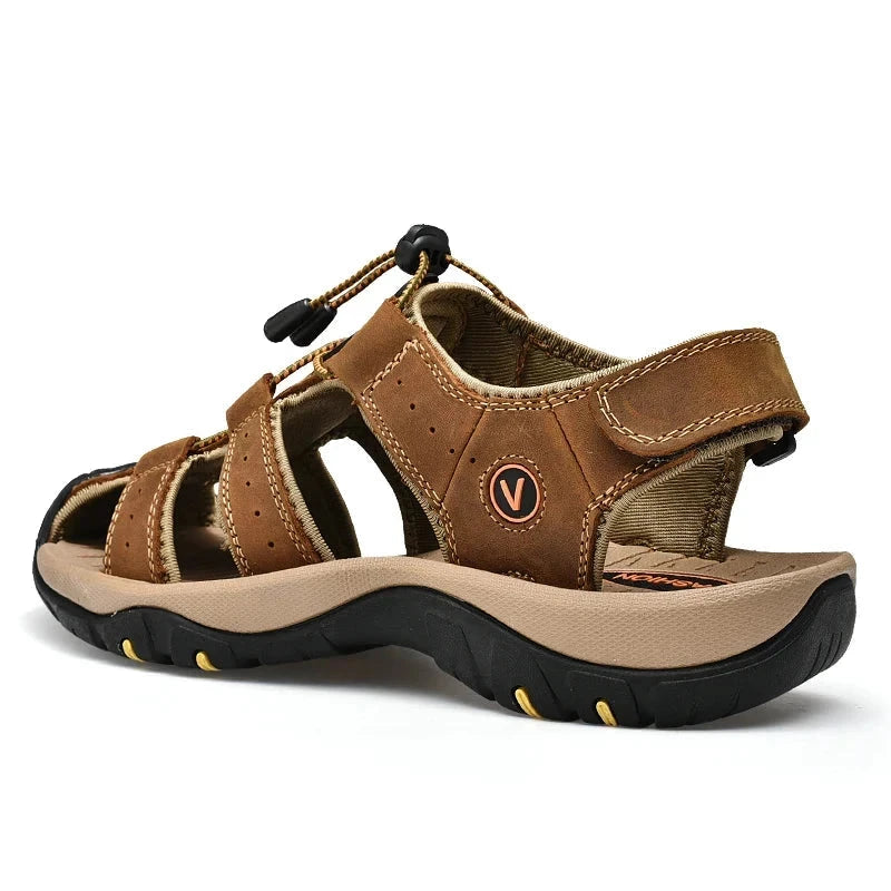 VentoRugged Men's Leather Sandal VentoRugged Men's Leather Sandal Shoes Field 