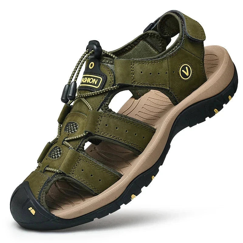 VentoRugged Men's Leather Sandal VentoRugged Men's Leather Sandal Shoes Field 