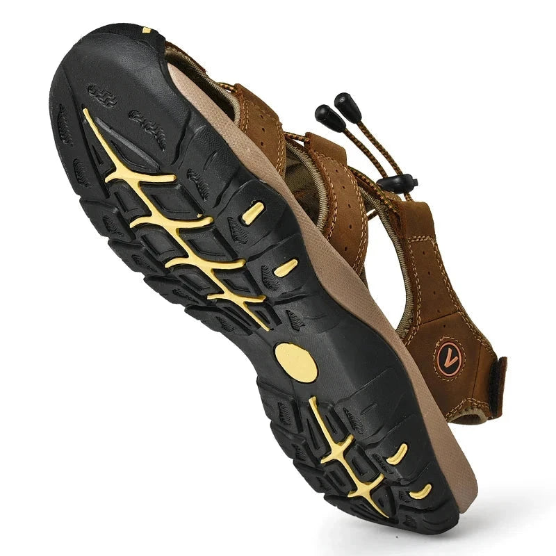 VentoRugged Men's Leather Sandal VentoRugged Men's Leather Sandal Shoes Field 