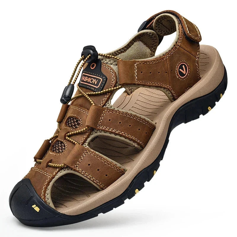 VentoRugged Men's Leather Sandal VentoRugged Men's Leather Sandal Shoes Field Brown US 6 / EU38 / UK-AU 5 