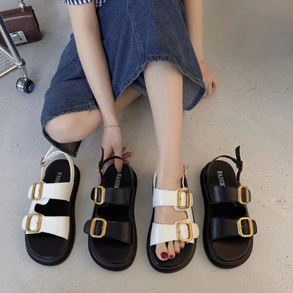 ZaylaGlow – Gold Buckle Platform Sandals ZaylaGlow – Gold Buckle Platform Sandals Shoes Field 
