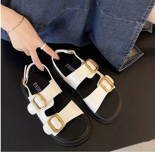 ZaylaGlow – Gold Buckle Platform Sandals ZaylaGlow – Gold Buckle Platform Sandals Shoes Field 